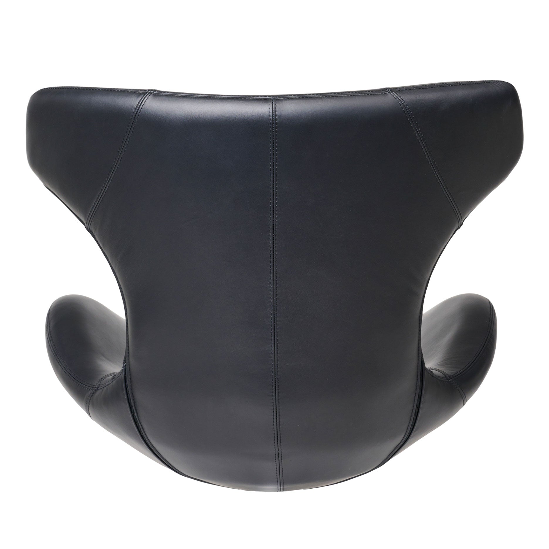 Kato loungestol læder m. sort drejesokkel